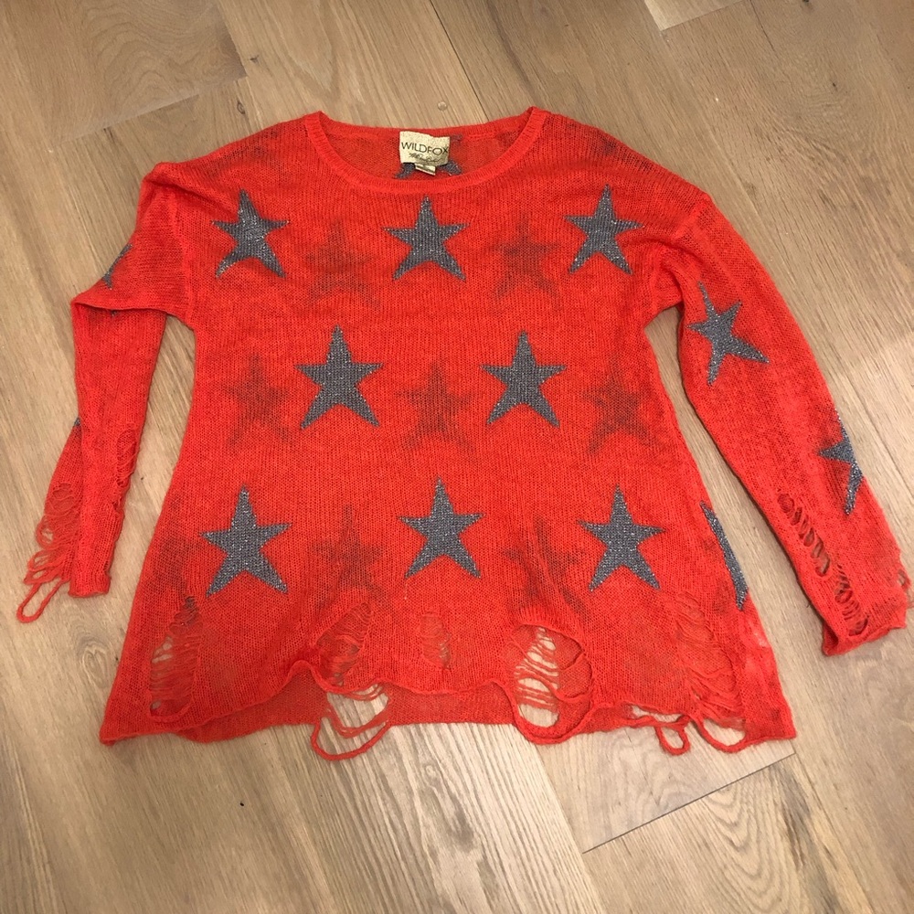 Wildfox Seeing Stars Oversized Women's Sweater Size Small ASO Taylor Swift Miley - Picture 3 of 7